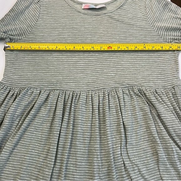 FREE PEOPLE FP BEACH Jess Dress Size Medium in Sage Green Striped - Picture 9 of 10